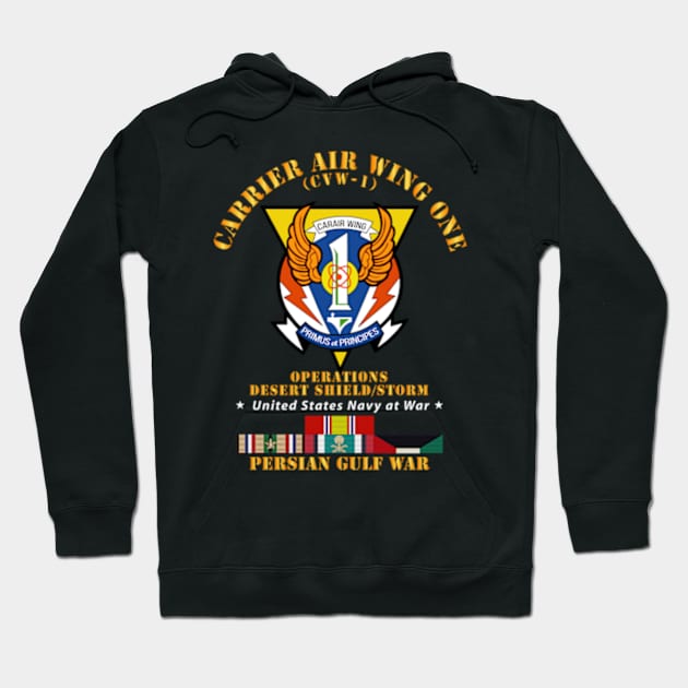 Carrier Air Wing One - Gulf War w Ship Ribbons Hoodie by twix123844